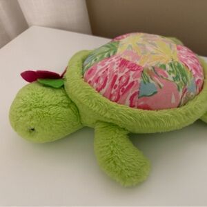Pottery Barn Kids & Lilly Pulitzer Green Plush Turtle ~ Cheek to Cheek